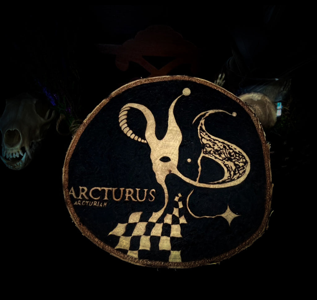 Handmade gothic pyrography on natural wood — custom occult, deity and witchcraft designs hand-burned to order, altar decor and ritual art