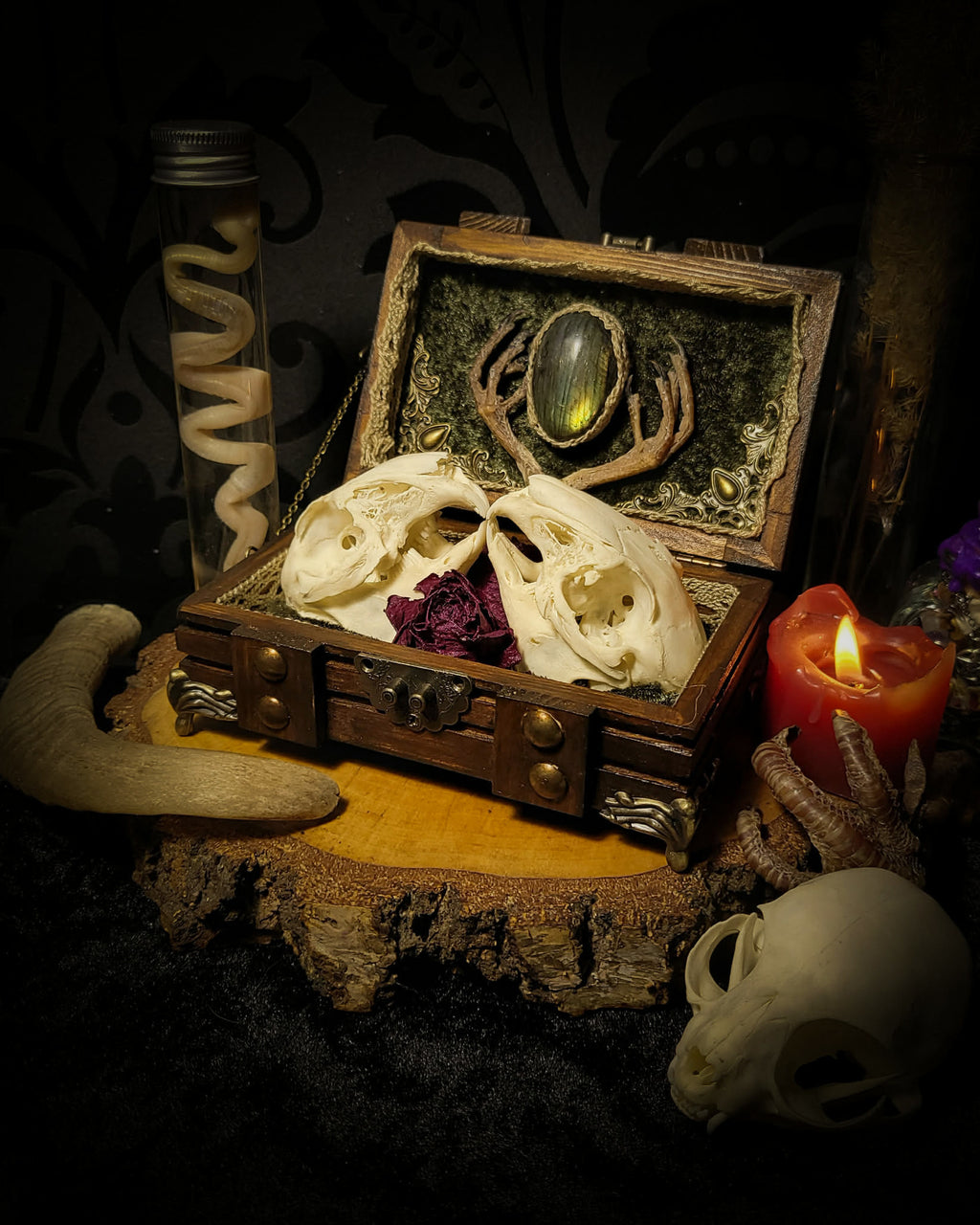 handmade gothic witch wall decor dark romantic floral