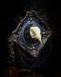The Dapper Gentleman | Gothic — handmade gothic frame with mummified pigeon head, lace, chains and rose gold accents