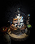 Mare Obscurum — handcrafted gothic sea reliquary dome with rare violet sea urchin, bird skull and shells — dark decor by Morbid Oddities