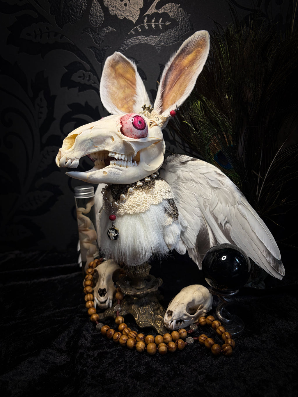Handmade gothic art doll — one-of-a-kind Silent Companion puppet, custom made to order, original character concept by Morbid Oddities