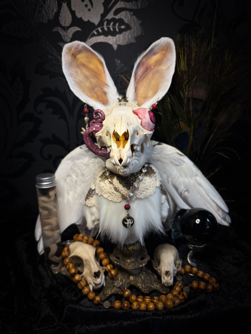 Handmade gothic art doll — one-of-a-kind Silent Companion puppet, custom made to order, original character concept by Morbid Oddities