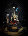 Autumnal Cemetery | Bats — handmade bat skeleton glass dome with autumnal botanicals, gothic decor by Morbid Oddities