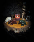 Handmade gothic toad figurine sculpture, hand-painted, whimsical dark decor | Morbid Oddities