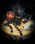Handmade gothic bat sculpture, gold finish, hand-painted, dark nocturnal altar decor | Morbid Oddities

